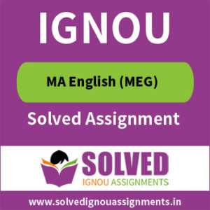 IGNOU MA English Solved Assignments
