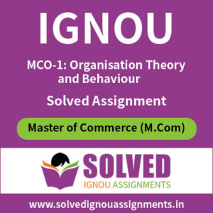 IGNOU MCO 1 Solved Assignment