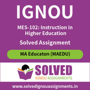 IGNOU MES 102 Solved Assignment