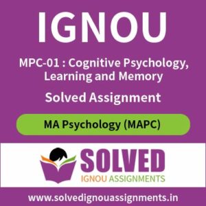 IGNOU MPC 1 Solved Assignment