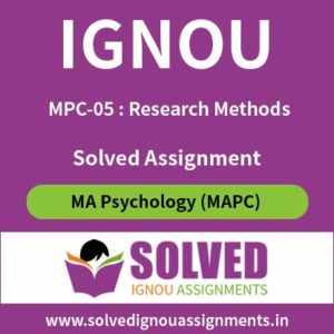 IGNOU MPC 5 Solved Assignment