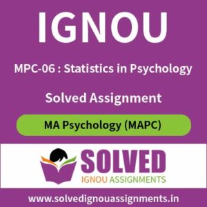 IGNOU MPC 6 Solved Assignment