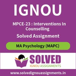 IGNOU MPCE 23 Solved assignment