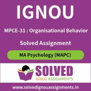 IGNOU MPCE 31 Solved assignment