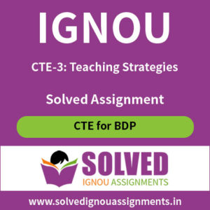 IGNOU CTE 3 Solved Assignment