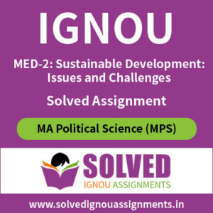 IGNOU MED 2 Solved Assignment