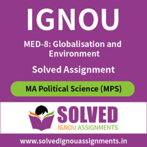 IGNOU MED 8 Solved Assignment
