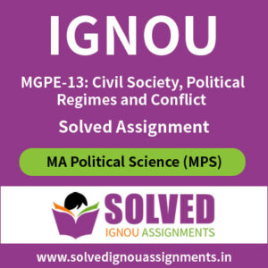 IGNOU MGPE 13 Solved Assignment