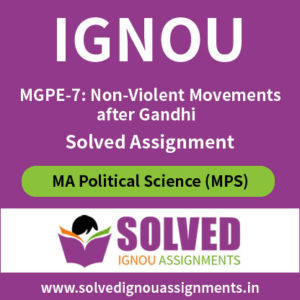 IGNOU MGPE 7 Solved Assignment