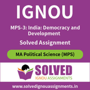 IGNOU MPS 3 Solved Assignment