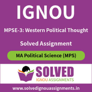 IGNOU MPSE 3 Solved Assignment