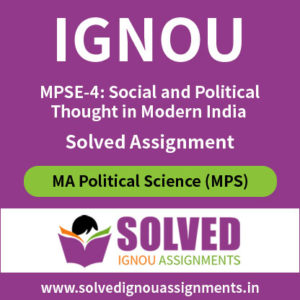 IGNOU MPSE 4 Solved Assignment