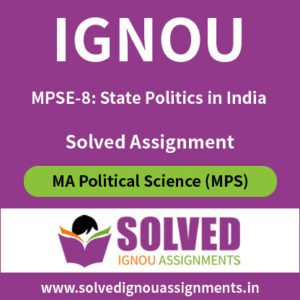 IGNOU MPSE 8 Solved Assignment
