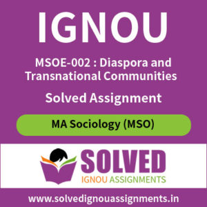 IGNOU MSOE 2 Solved Assignment