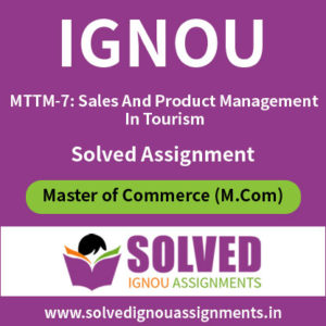 IGNOU MTTM 7 Solved Assignment
