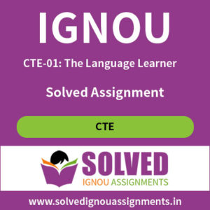 IGNOU CTE 1 Solved Assignment