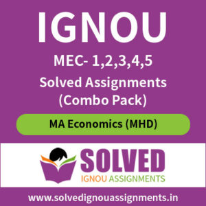 IGNOU MA Economics First Year Solved Assignment Combo Pack