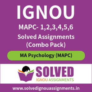 MPC -1,2,3,4,5,6] IGNOU MA Psychology First Year Solved Assignment Combo Pack
