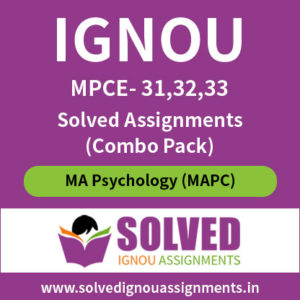 IGNOU MPCE 31, 32, 33 Solved Assignment