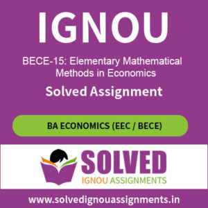 IGNOU BECE 15 Solved Assignment