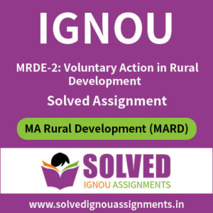 IGNOU MRDE 2 Solved Assignment