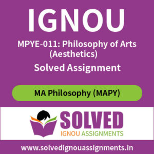 IGNOU MPYE 11 Solved Assignment