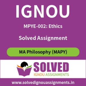IGNOU MPYE 2 Solved Assignment