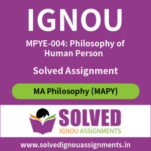 IGNOU MPYE 4 Solved Assignment