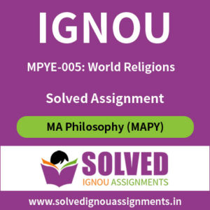 IGNOU MPYE 5 Solved Assignment