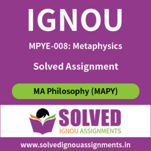 IGNOU MPYE-8 Solved Assignment