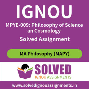 IGNOU MPYE 9 Solved Assignment