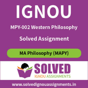 IGNOU MPY 2 Solved Assignment