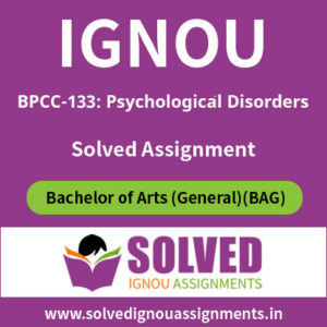 IGNOU BPCC 133 Solved Assignment