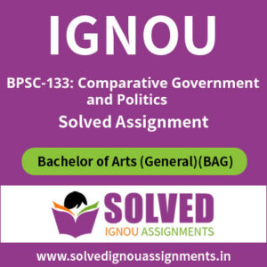 IGNOU BPSC 133 Solved Assignment