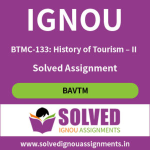 IGNOU BTMC 133 Solved Assignment