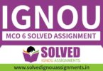 IGNOU MCO 6 Marketing Management Solved Assignment