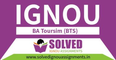 IGNOU BTS Solved Assignment