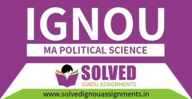 IGNOU MA Political Science Solved Assignment