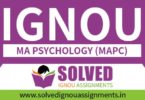 IGNOU MA Psychology Solved Assignment