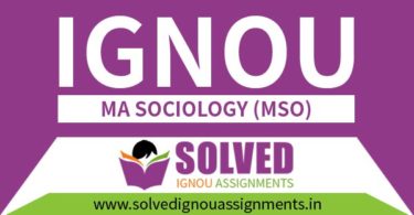 IGNOU MA Sociology Solved Assignment