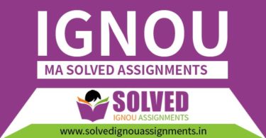 IGNOU MA Solved Assignment