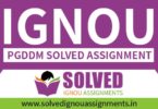 IGNOU PGDDM Solved Assignment