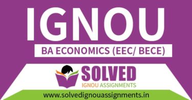 IGNOU BA Economics Solved Assignment