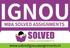 ignou mba solved assignment