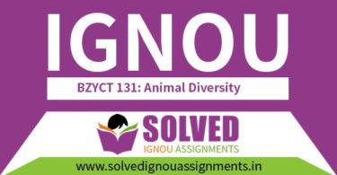 IGNOU BZYCT 131 Solved Assignment