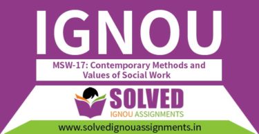 IGNOU MSW 17 Solved Assignment