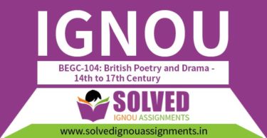 IGNOU BEGC 104 Solved Assignment