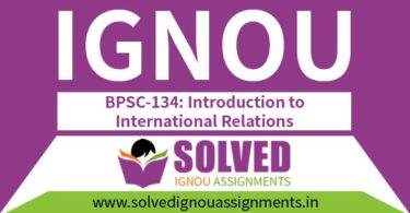 IGNOU BPSC 134 Solved Assignment