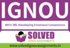 IGNOU BPCS 185 Solved Assignment