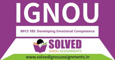 IGNOU BPCS 185 Solved Assignment